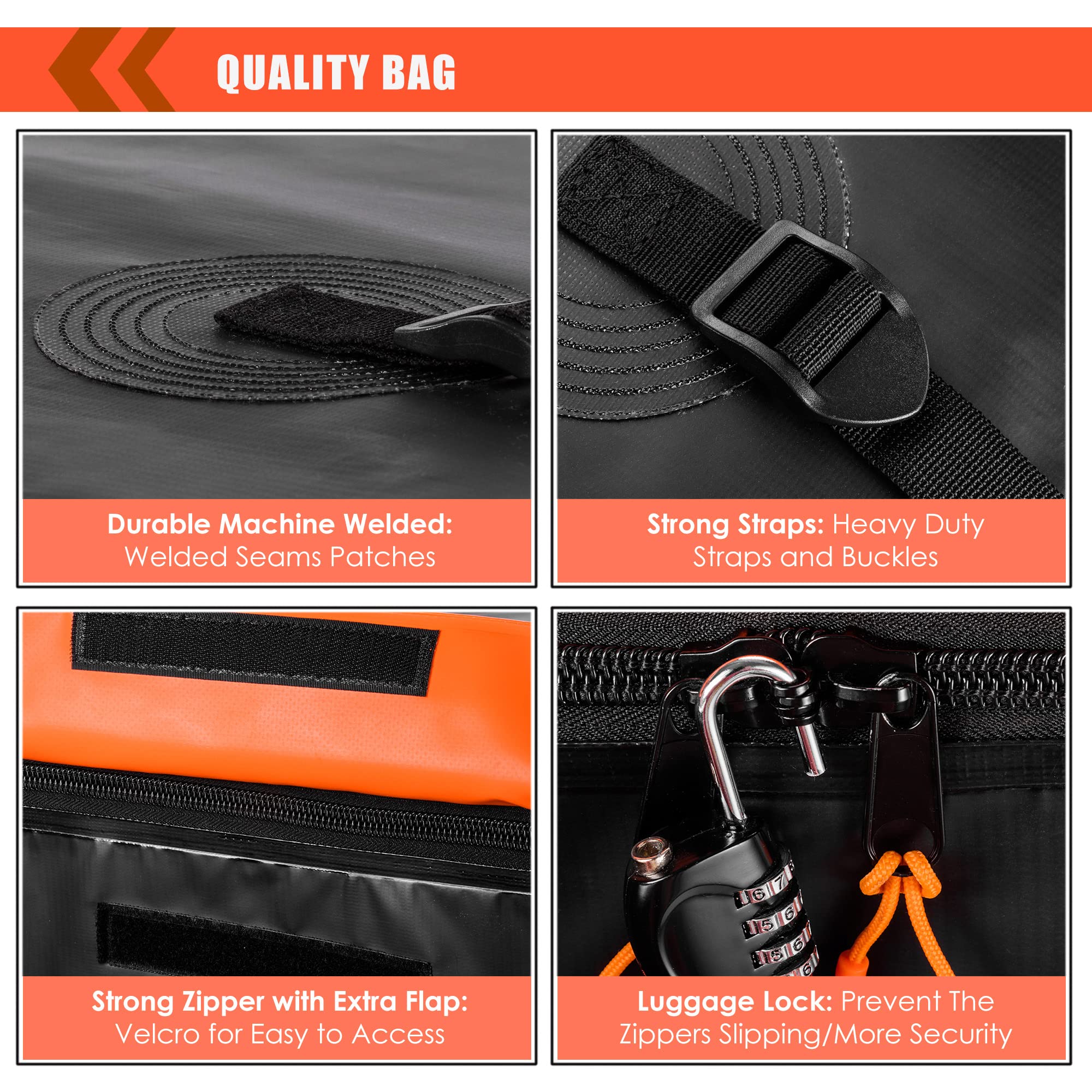 MeeFar eight reinforced straps secure bag to steel basket