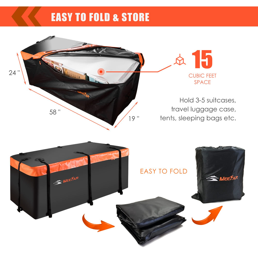 MeeFar eight reinforced straps secure gear quickly and safely