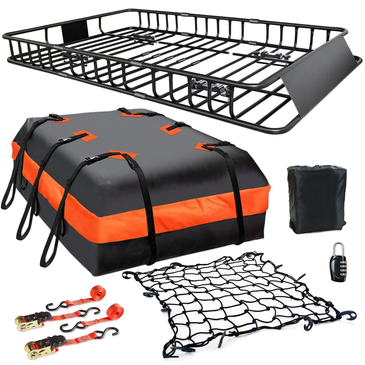 MeeFar roof rack basket on vehicle boosts cargo space for gear and luggage