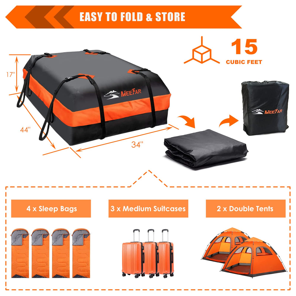 MeeFar XBEEK foldable storage bag stores compactly when not in use.