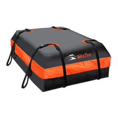 MeeFar XBEEK roof bag fully installed on a car, expanding cargo capacity.