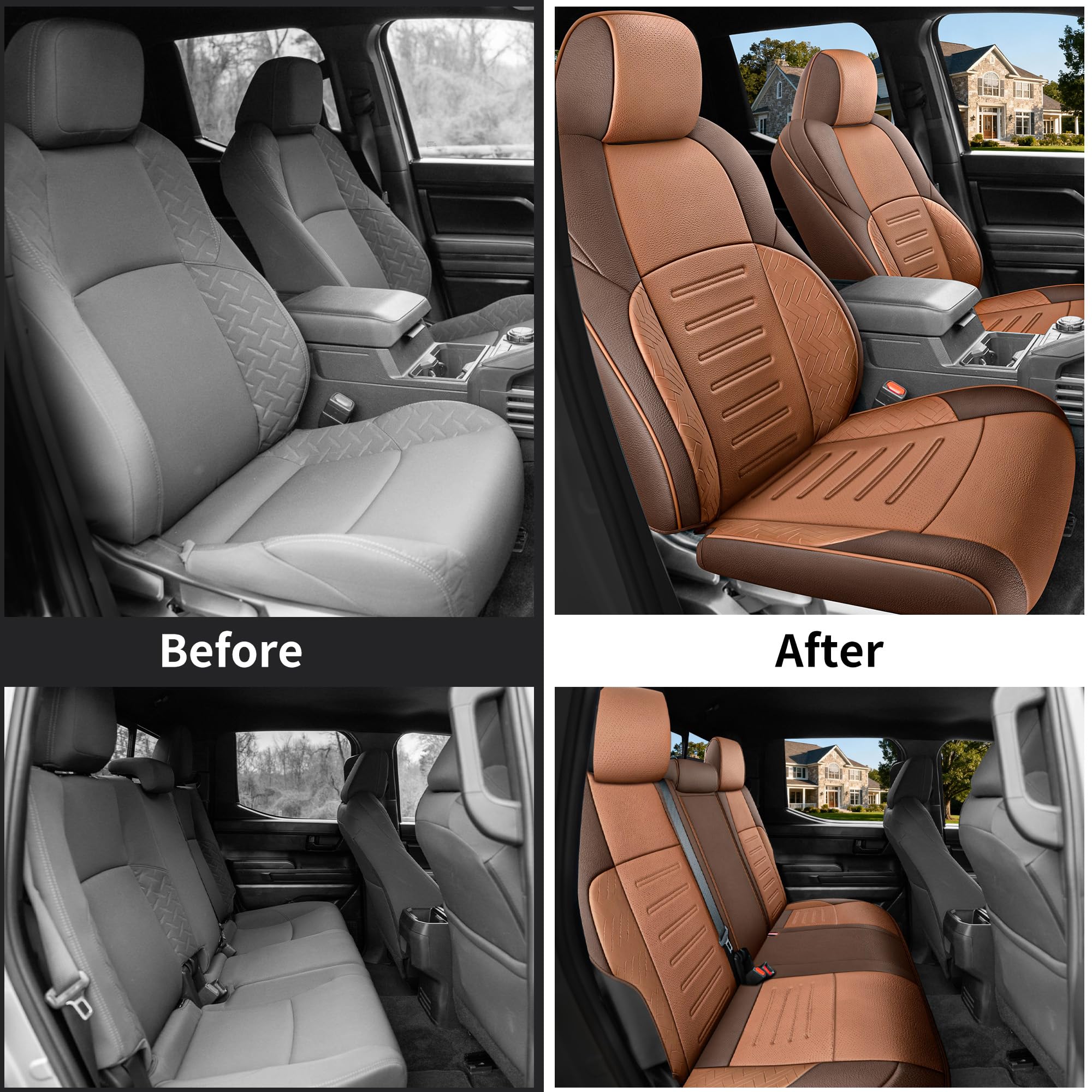 MeeKooMay complete set includes front and rear covers with headrests for full protection.