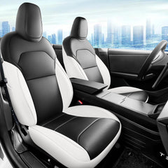 MeeKooMay Tesla Model 3 seat cover front-backrest for precise fit and protection.