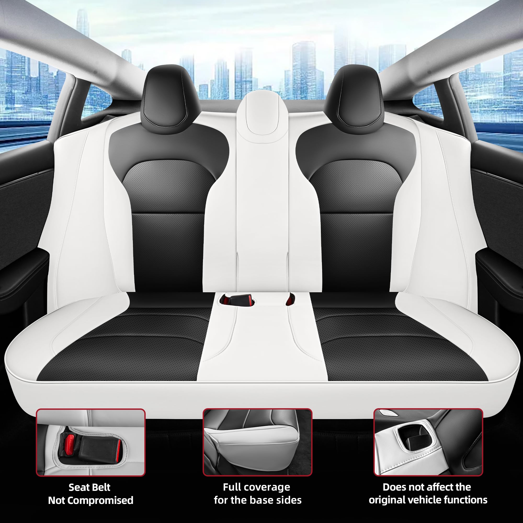 MeeKooMay rear backrests with side wings provide full coverage.