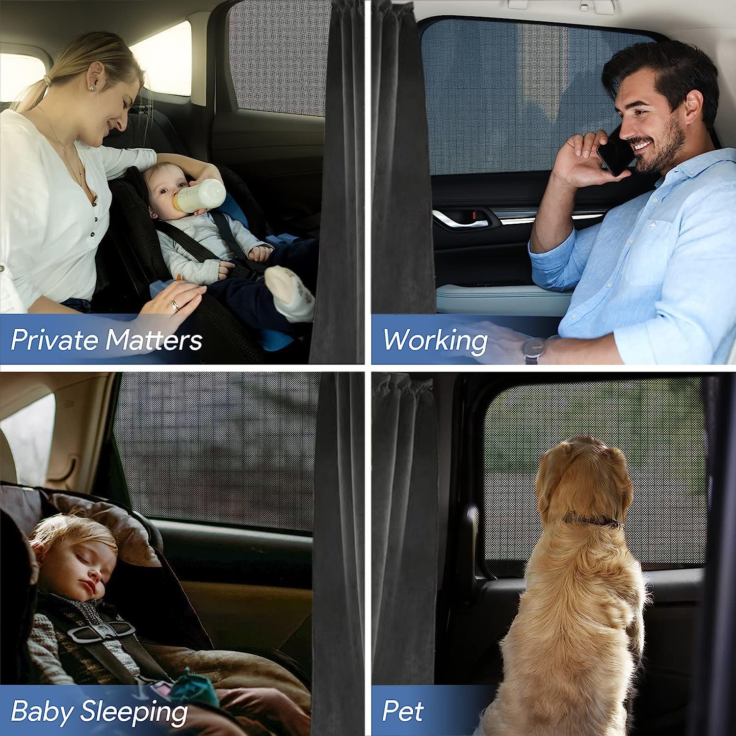 Meewoo curtain comes with a storage bag to keep the car organized.