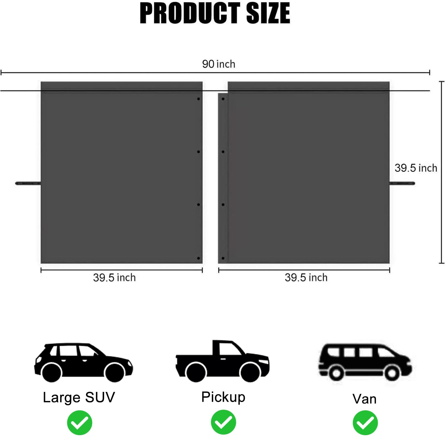 Meewoo suede blackout shade blocks UV light for daytime car naps.