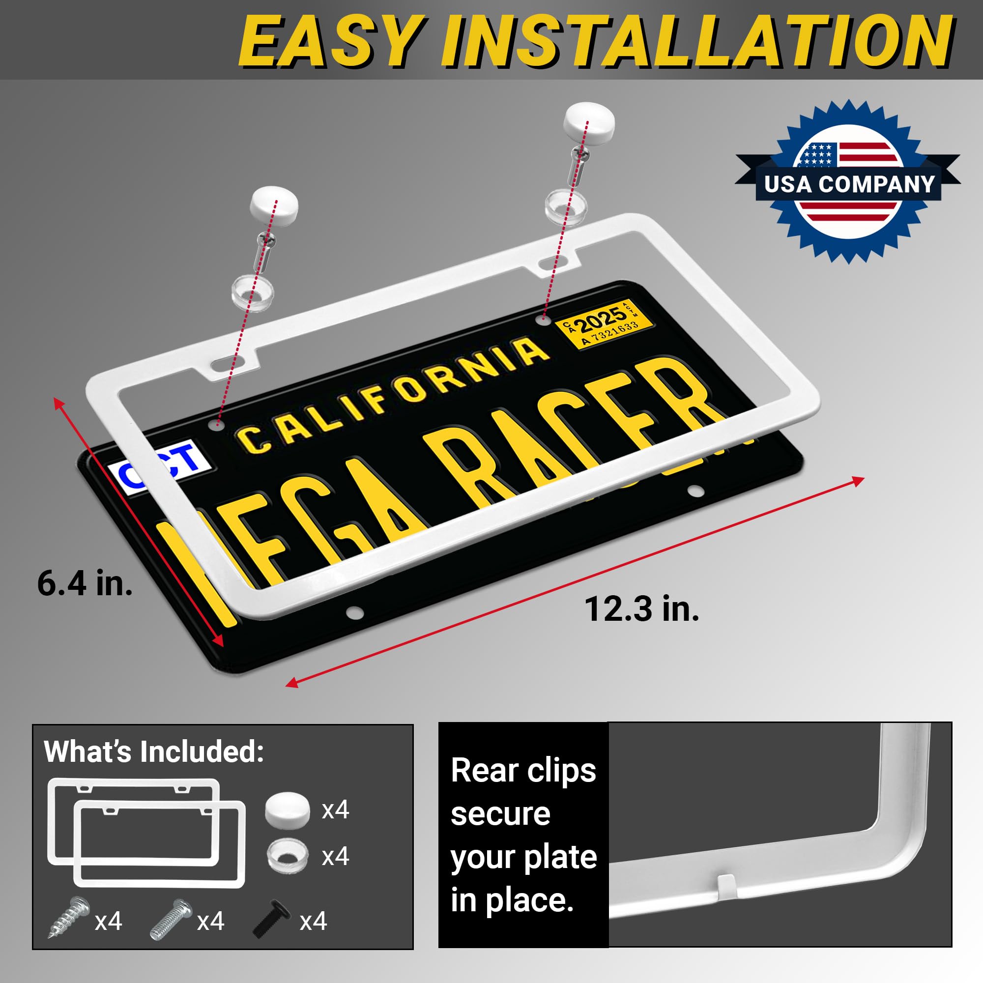Mega Racer includes complete hardware kit and color-matched screw caps for a seamless look.