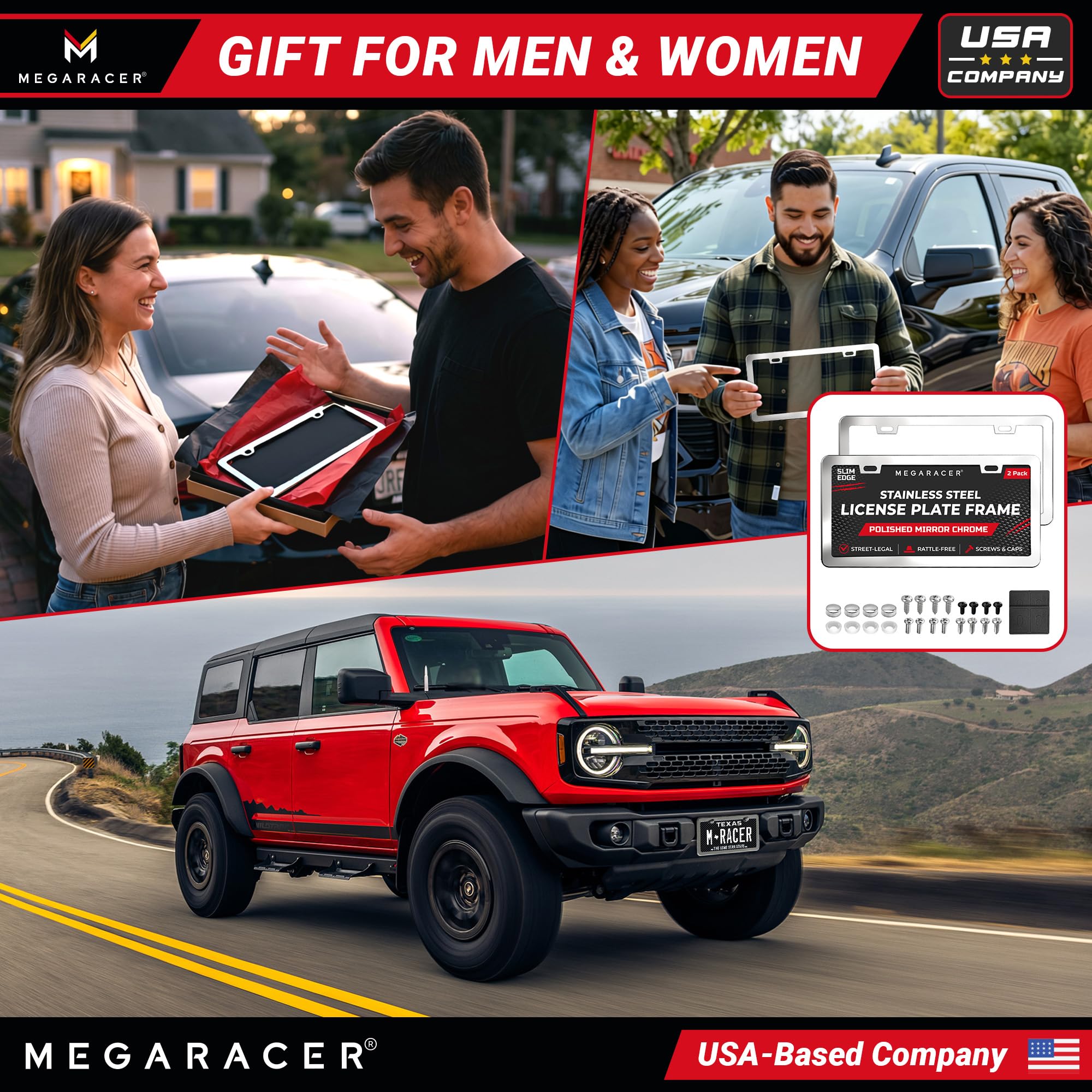 Mega Racer easy 4-step install saves time and tools