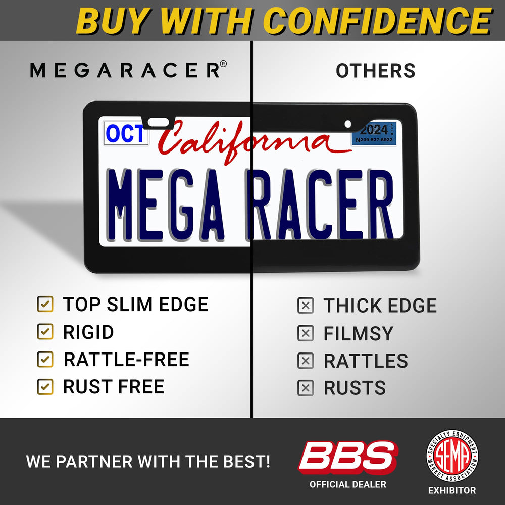 Mega Racer includes stainless screws and screw caps for clean mounting.
