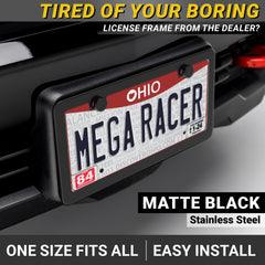 Mega Racer matte black finish close-up highlighting durable finish