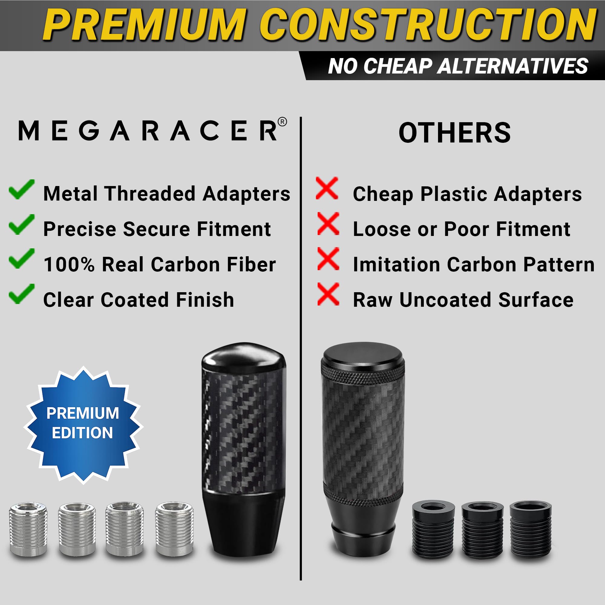 Includes four heavy-duty metal adapters for broad compatibility.