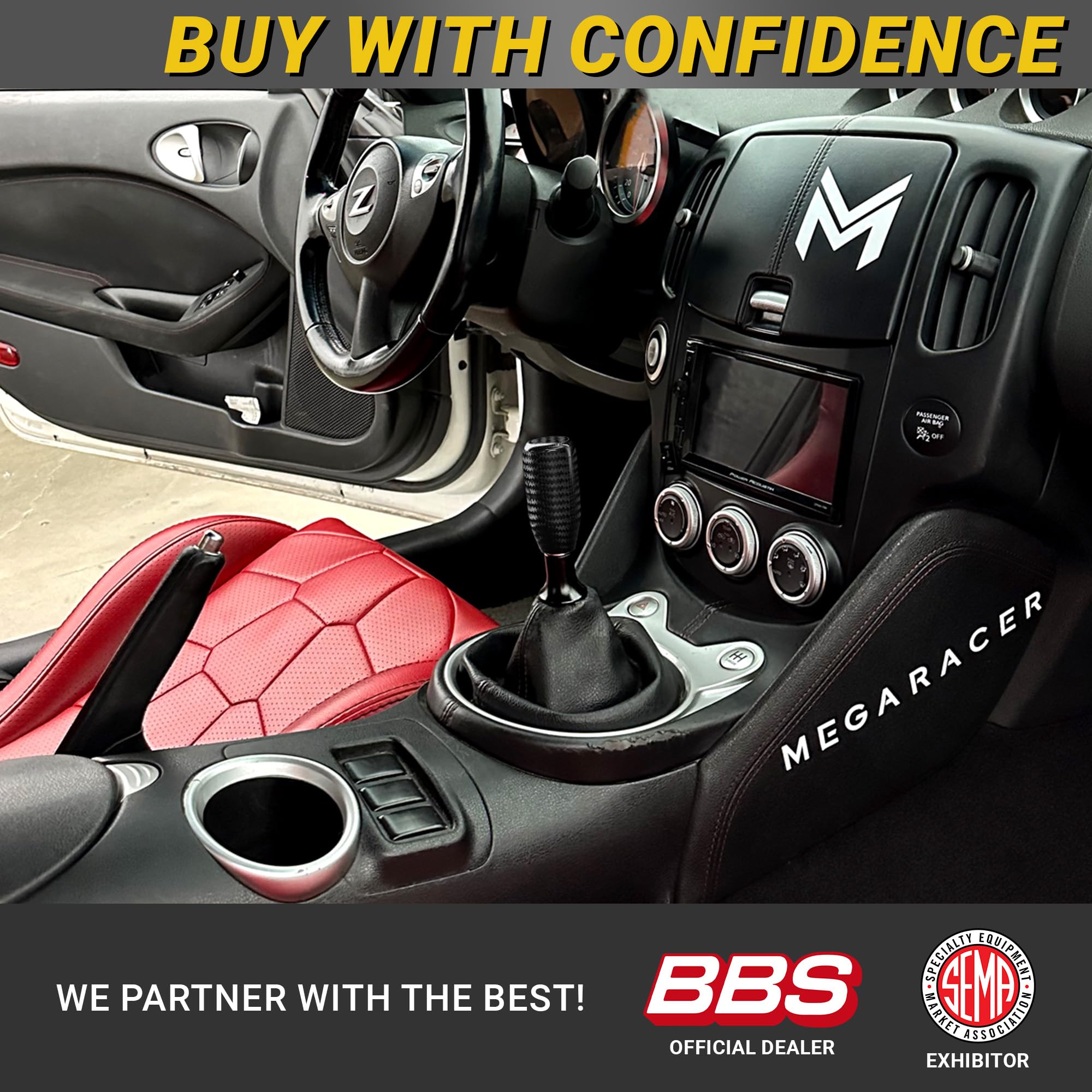 Mega Racer universal fit interior supports many makes and models.