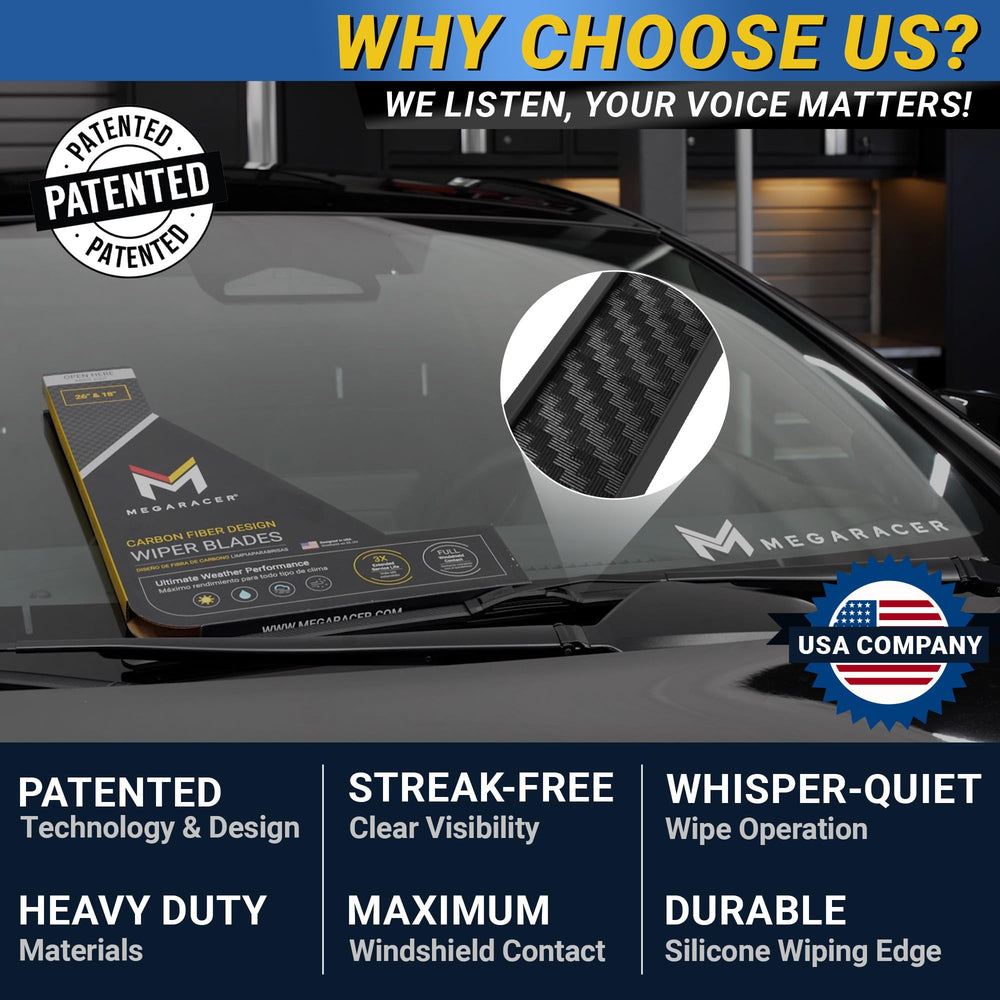 Mega Racer blade in rain delivering streak-free performance.
