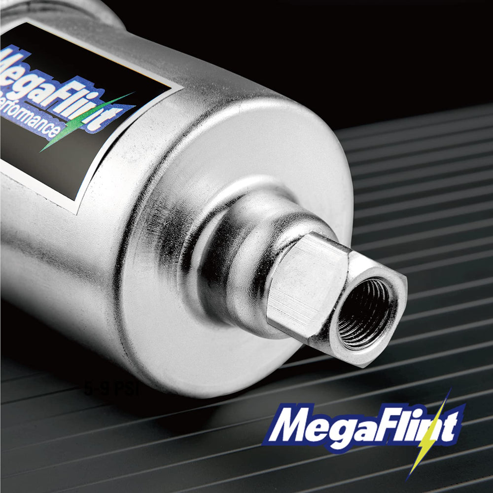 Megaflint inline fuel pump suction-lift demonstrates up to 12-inch priming capability.