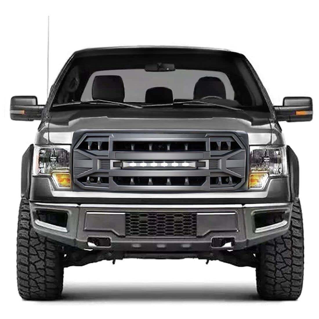 Paint-ready MEGAIE front grille for F-150 customization and color matching