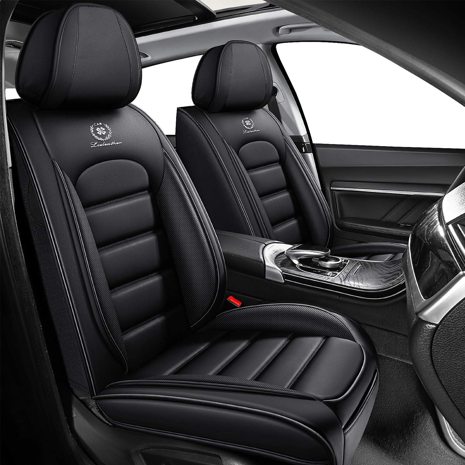 Megaseat Ford F-150 front-left seat cover in black with waterproof protection.