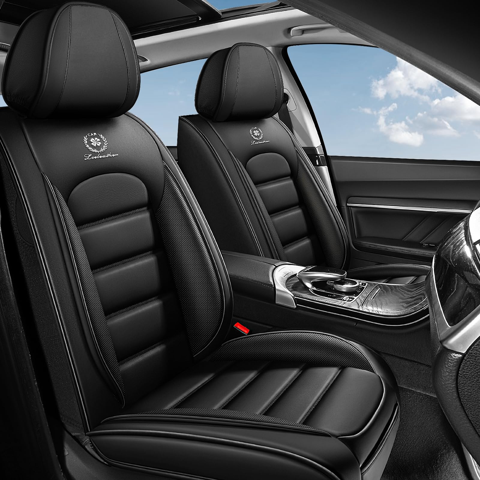 Megaseat Ford F-150 front-right seat cover with non-slip base prevents shifting.