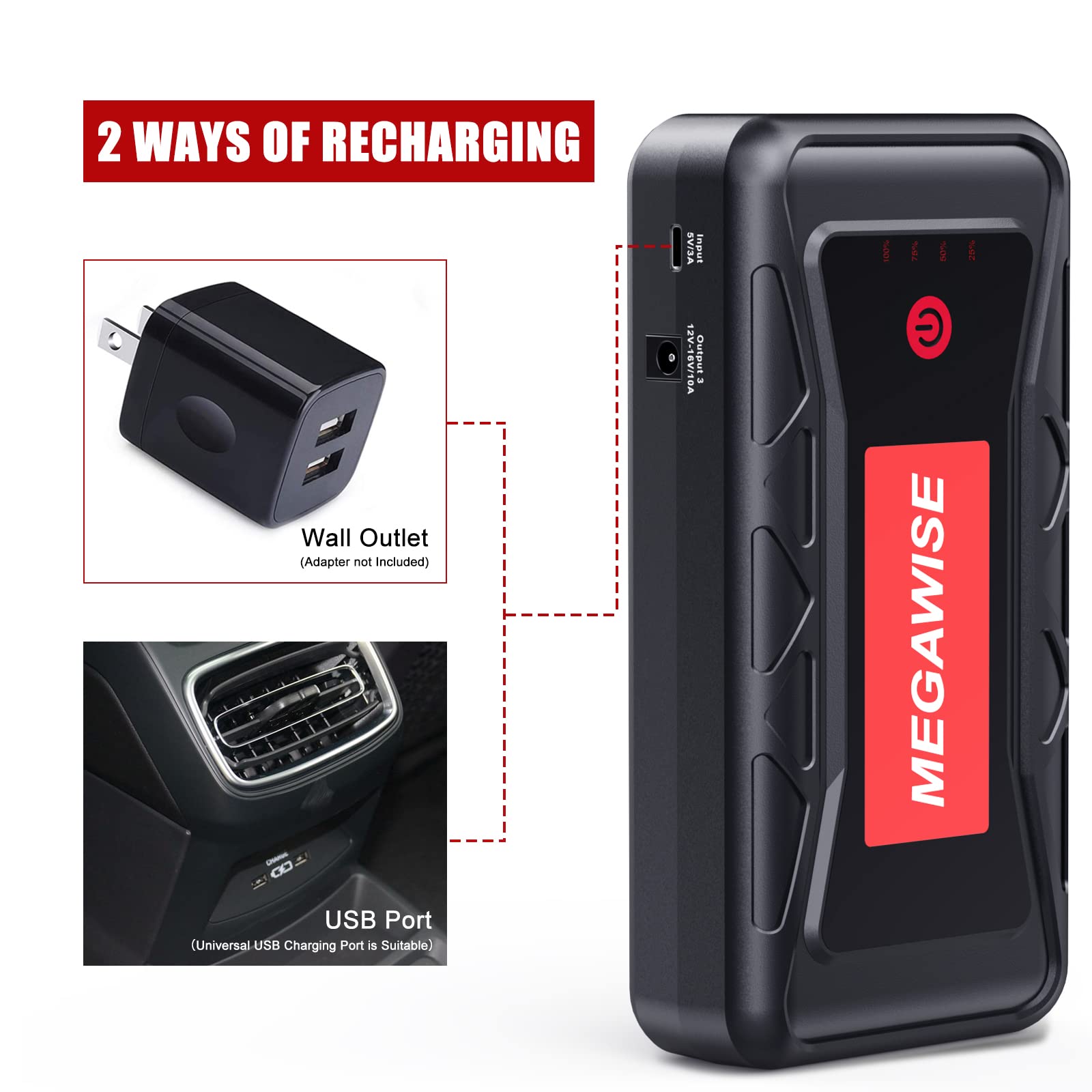 MEGAWISE 2500A stored in trunk for emergency readiness