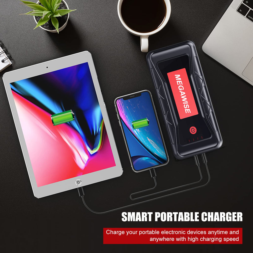 MEGAWISE 2500A Type-C port ready for in/out charging