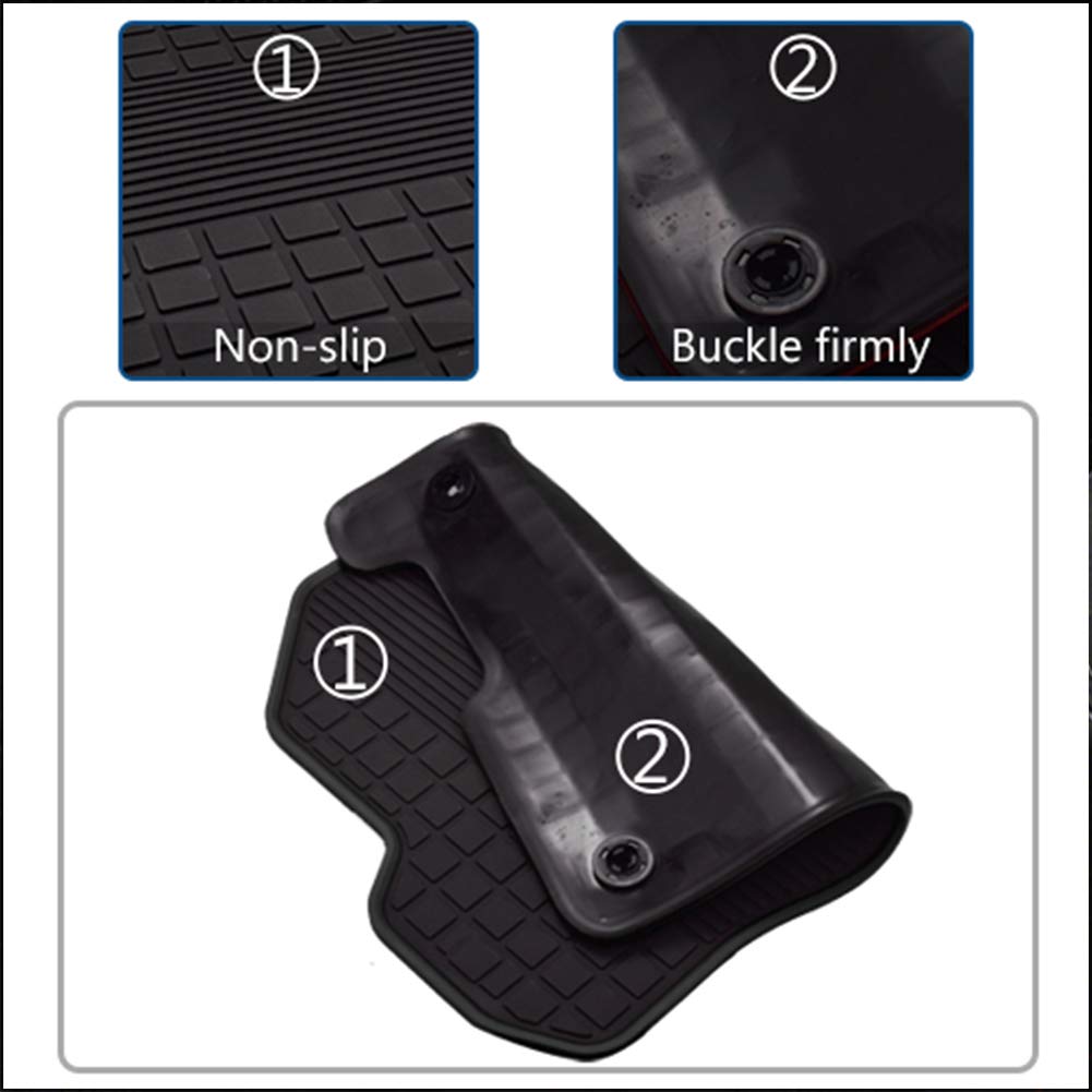 Megiteller floor mats feature hex design that traps debris and moisture.