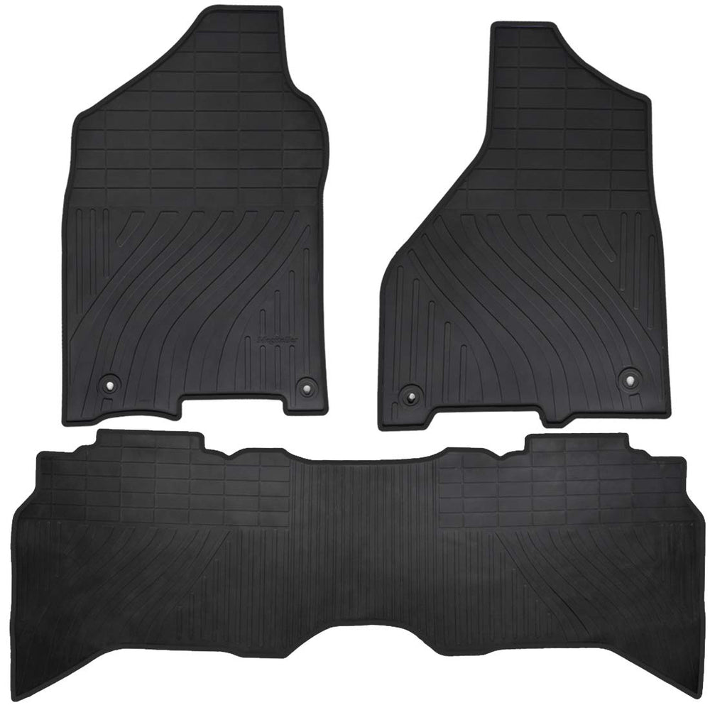 Megiteller floor mats for Ram 1500 Crew Cab 2013-2018 provide precise fit and durable protection.