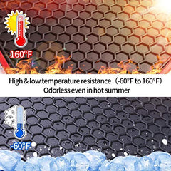 Megiteller Hyundai Elantra floor mats feature deep hexagon design to trap dirt.