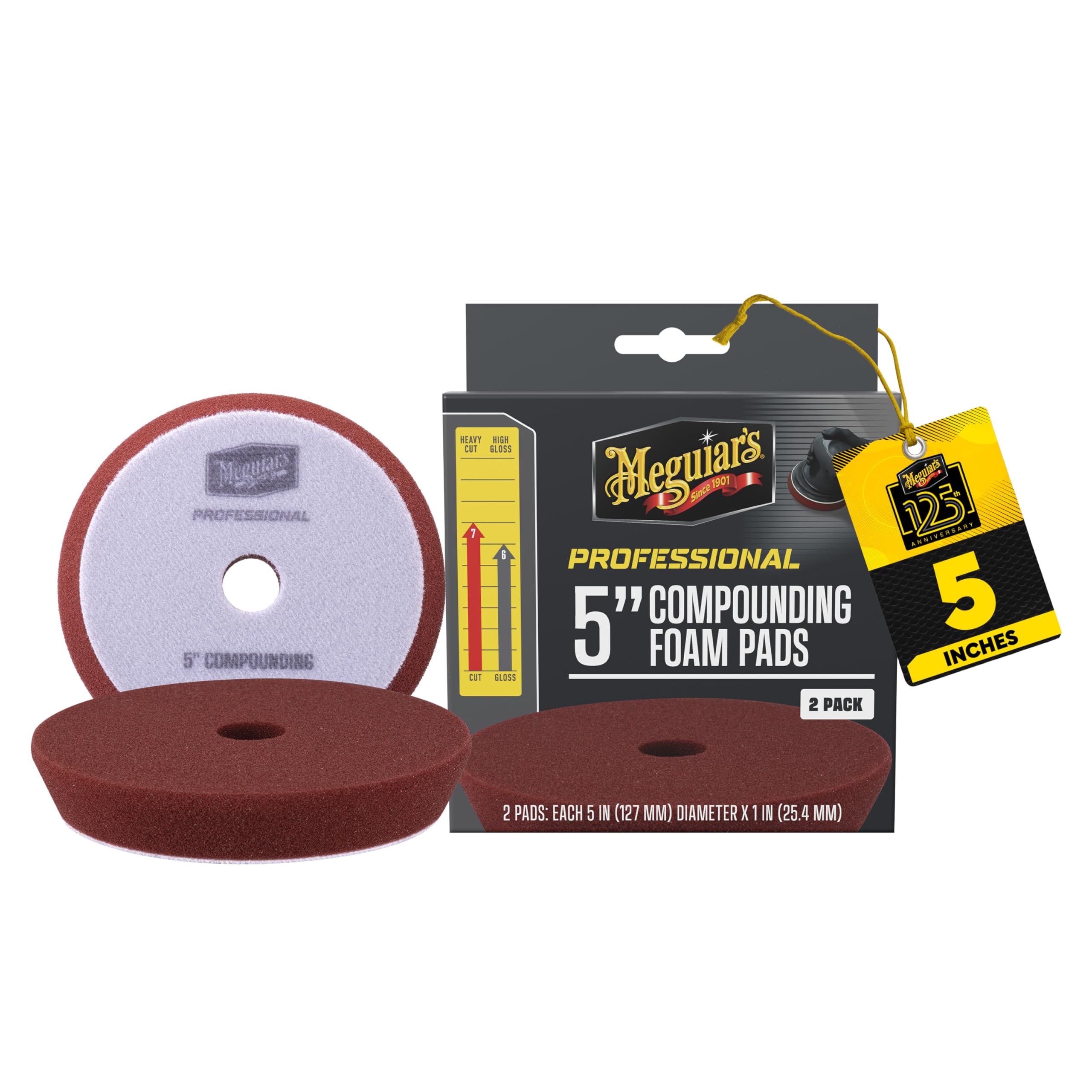 Meguiar's 5-inch foam compounding pad for scratches-removal on paint