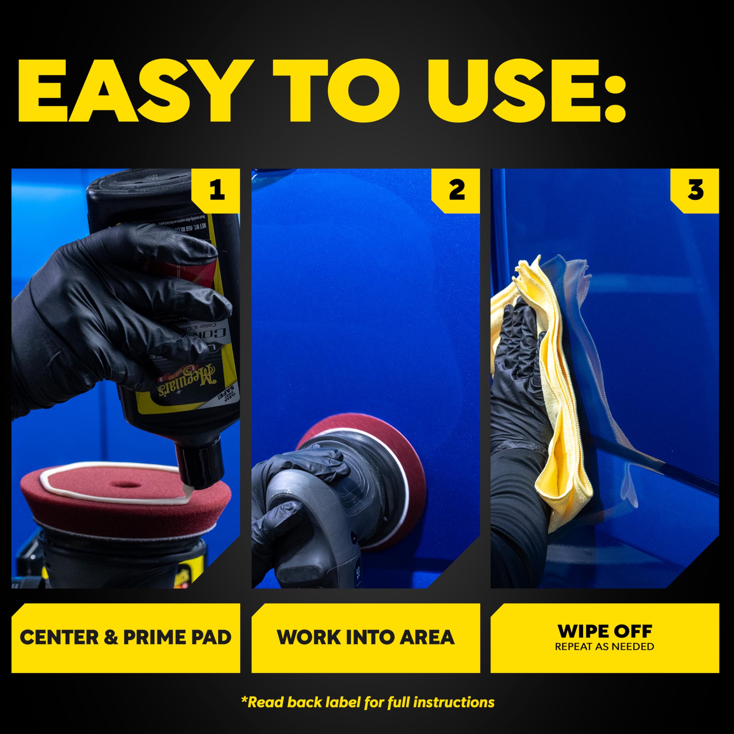 Meguiar's pad is washable and reusable for detailing efficiency