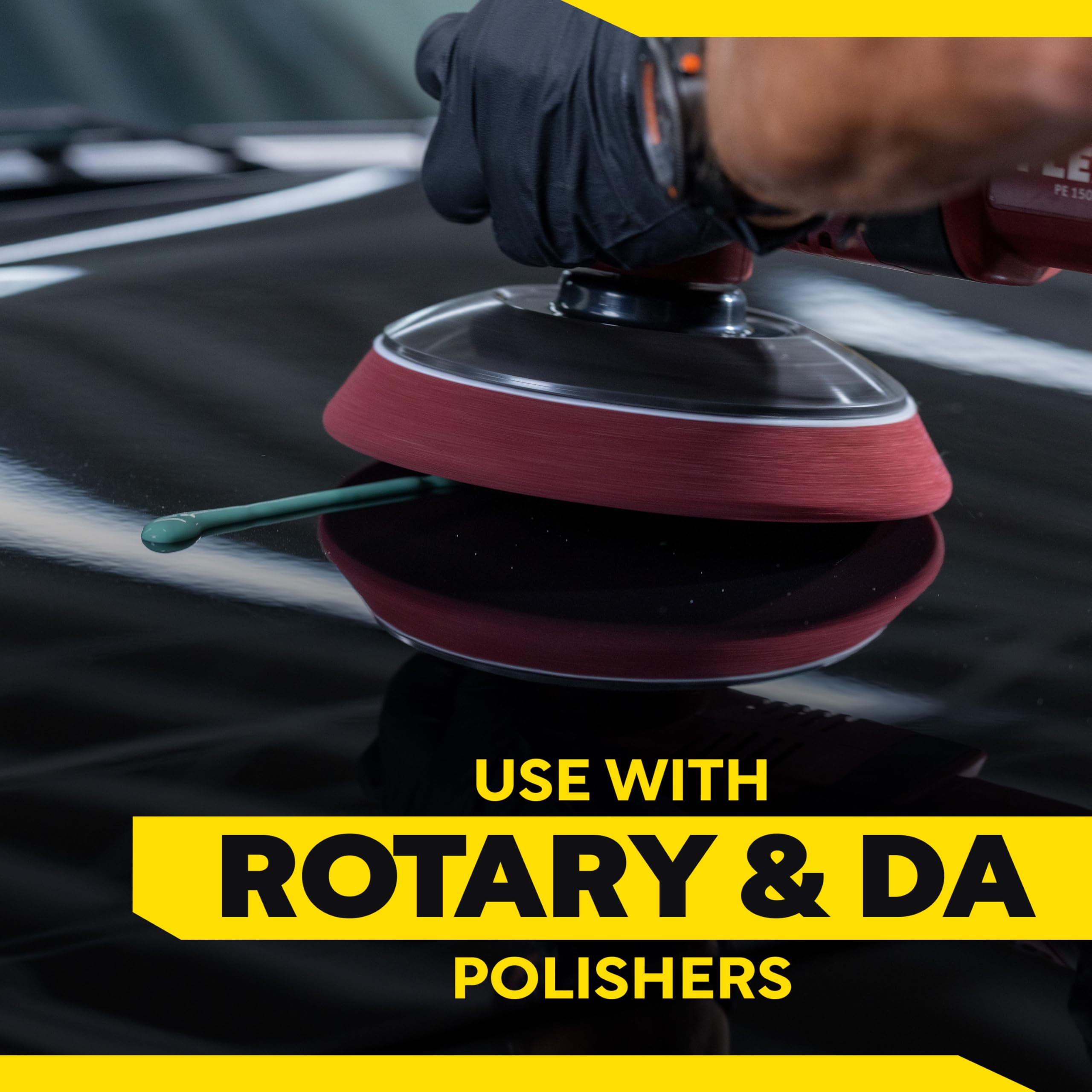 Meguiar's pad demonstrates washable and reusable design for ongoing detailing.