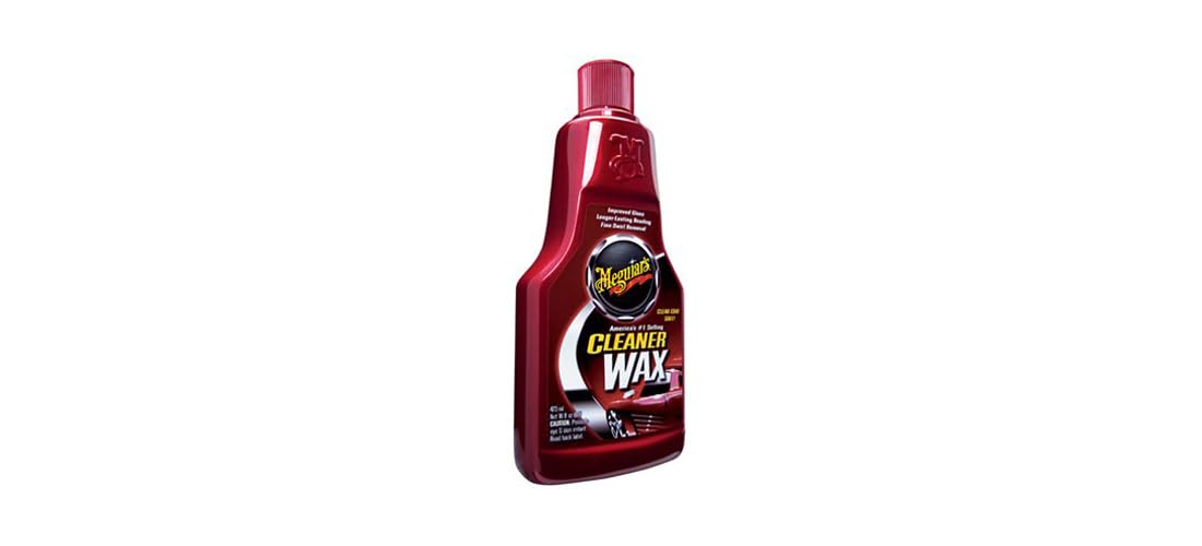Meguiar's cleaner wax liquid bottle boosts gloss and protection
