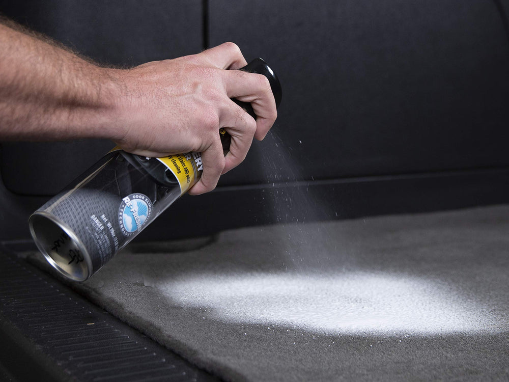 Meguiar's Carpet & Upholstery Cleaner foam-action detail for deep cleaning