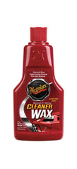 Meguiar's liquid on car surface reveals streak-free shine