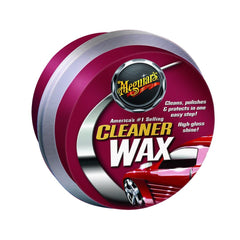 Meguiar's Cleaner Wax Paste 11 oz bottle for deep gloss and protection.