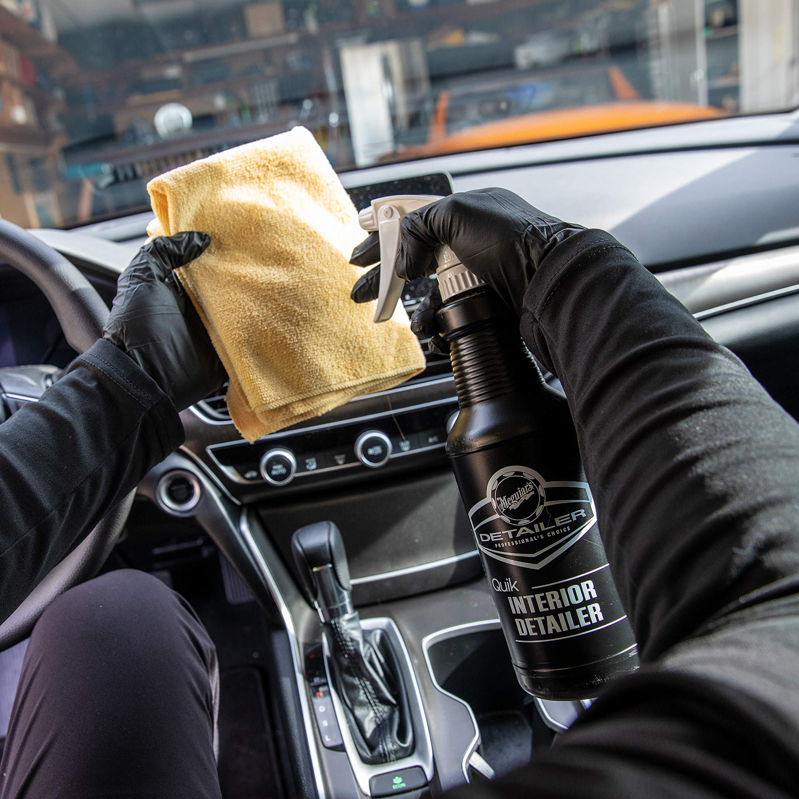 Fabrics and vinyl refreshed by Meguiar's Quik Interior Detailer