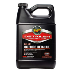 Spray action of Meguiar's Quik Interior Detailer for even coverage