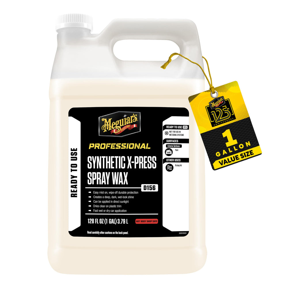 Meguiar's D15601 spray wax application for quick shine and protection.
