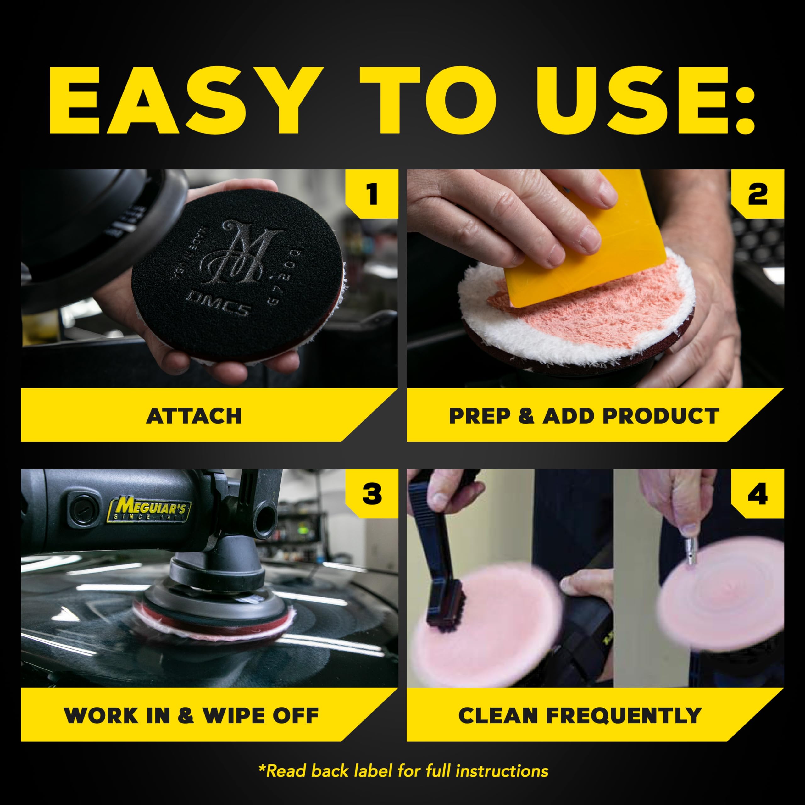 Meguiar's DMC6 compatible with DBP6 backing plate for seamless detailing.
