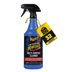 Meguiar's Extreme Marine Multi-Surface Cleaner bottle with spray for quick dirt removal