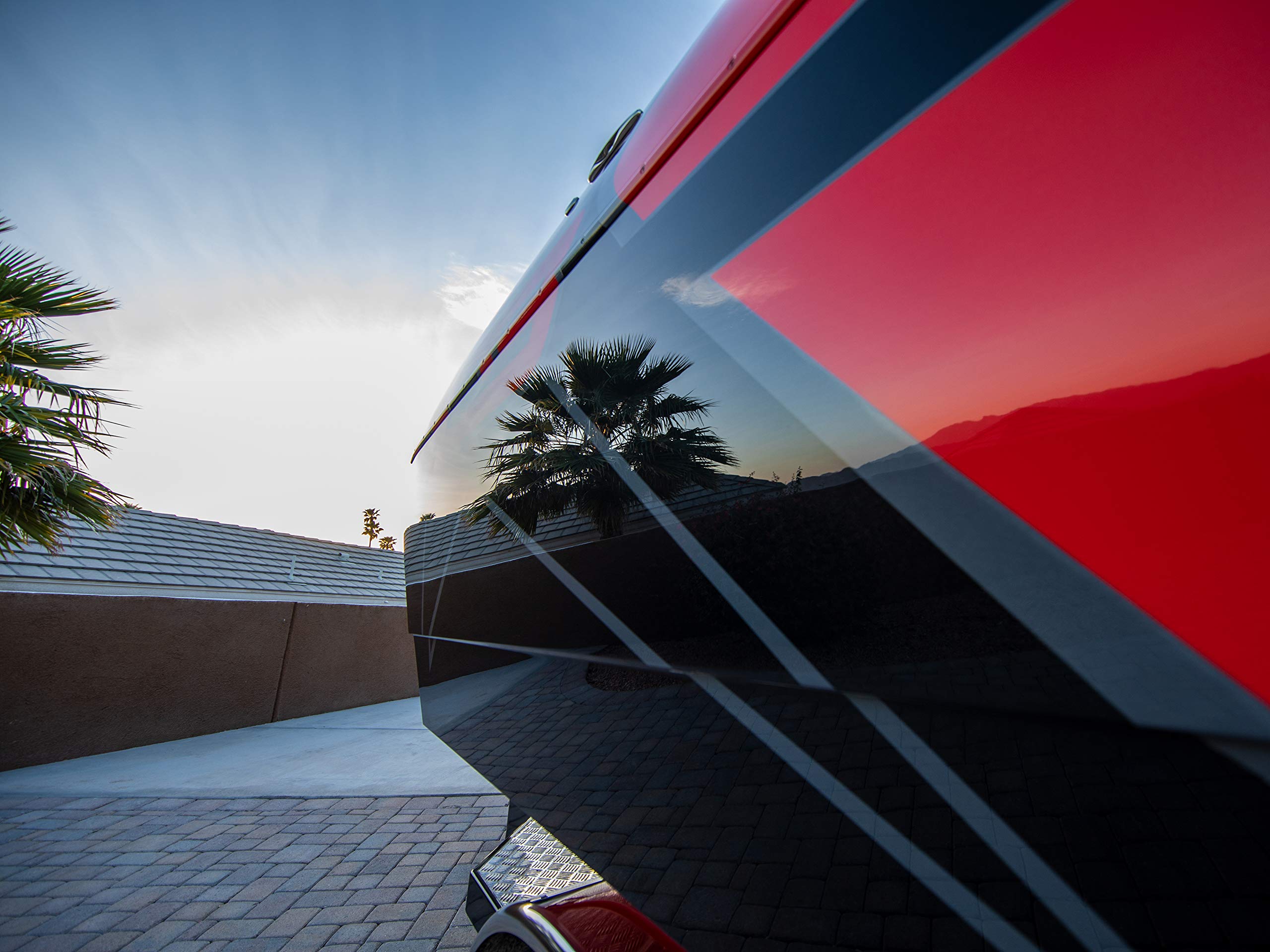 Meguiar's Flagship Premium Marine Wax on gel coat yields vibrant reflections and enhanced depth.