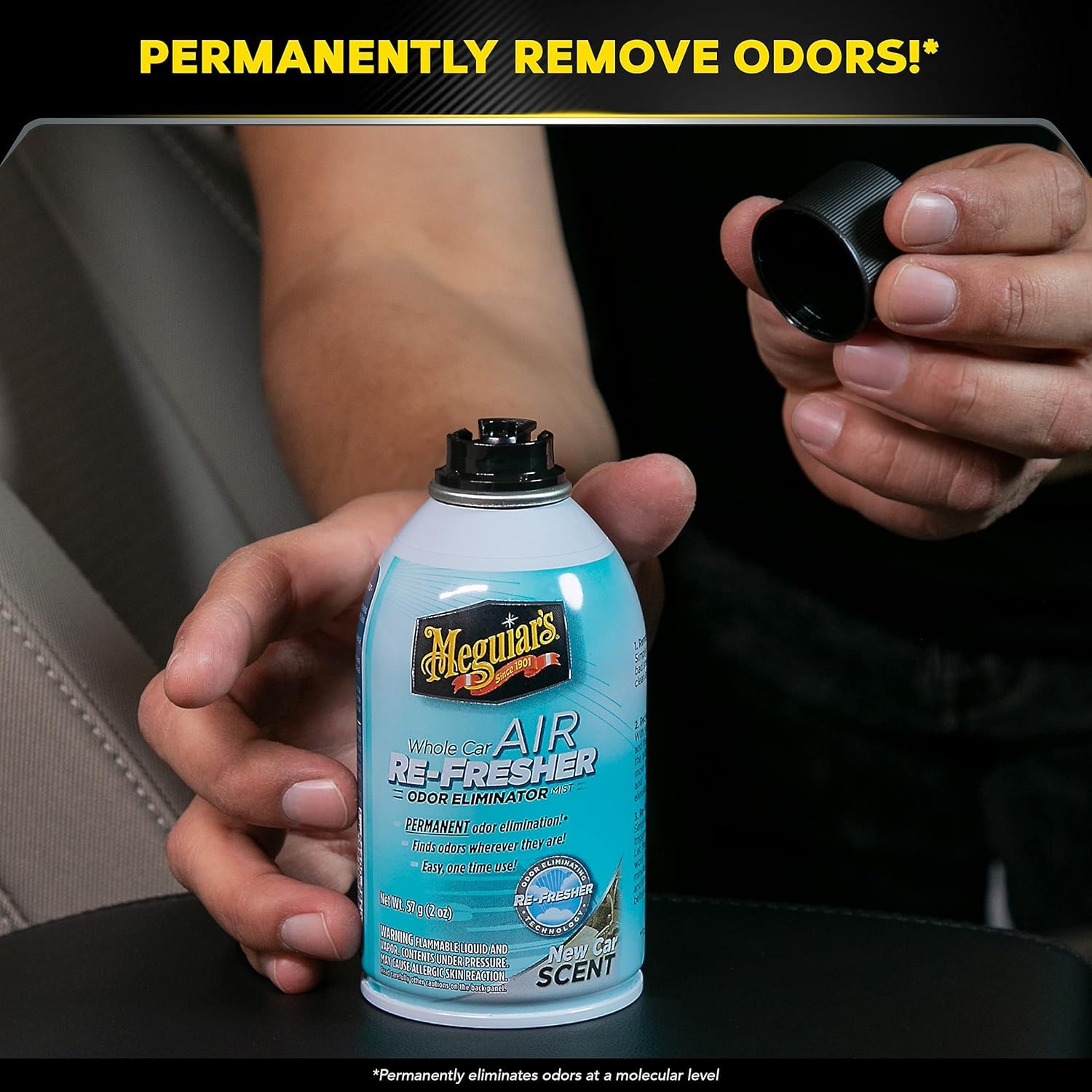 Meguiar's G16402 mist nozzle close-up highlights easy spray and scent release.