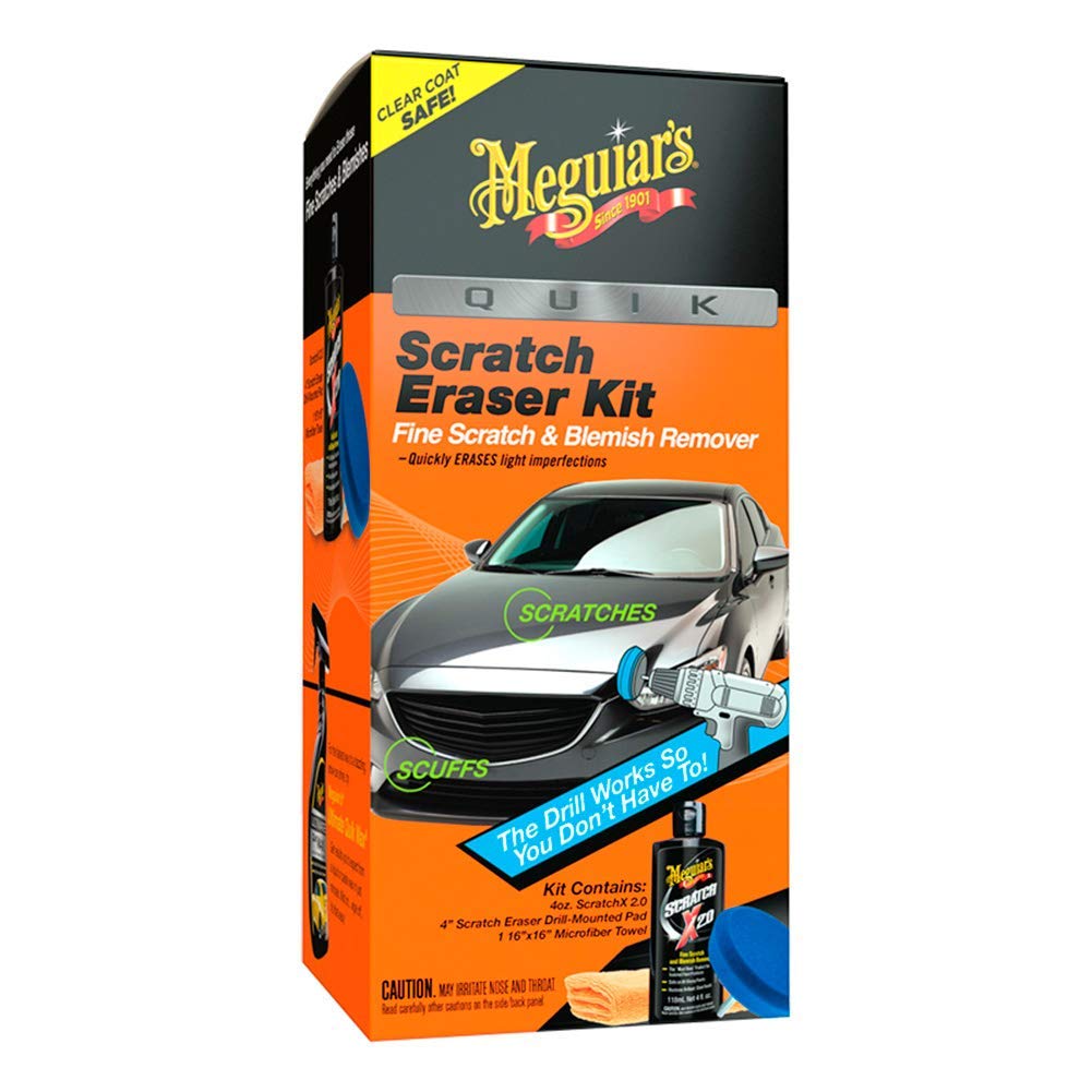 Meguiar's G190200Eu scratch eraser pad quickly removes light scratches from glossy paints.