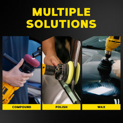 Meguiar's G3500 polishing pad attached enables powerful finishing