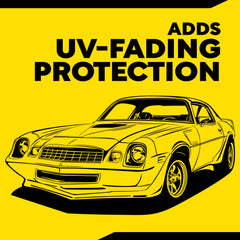 Meguiar's gel applied to exterior trim for UV-protected glossy finish