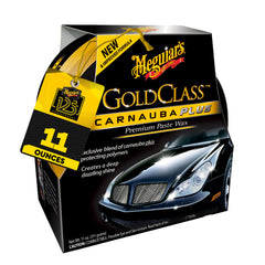 Meguiar’s Gold Class wax bottle showing premium paste formula and protection