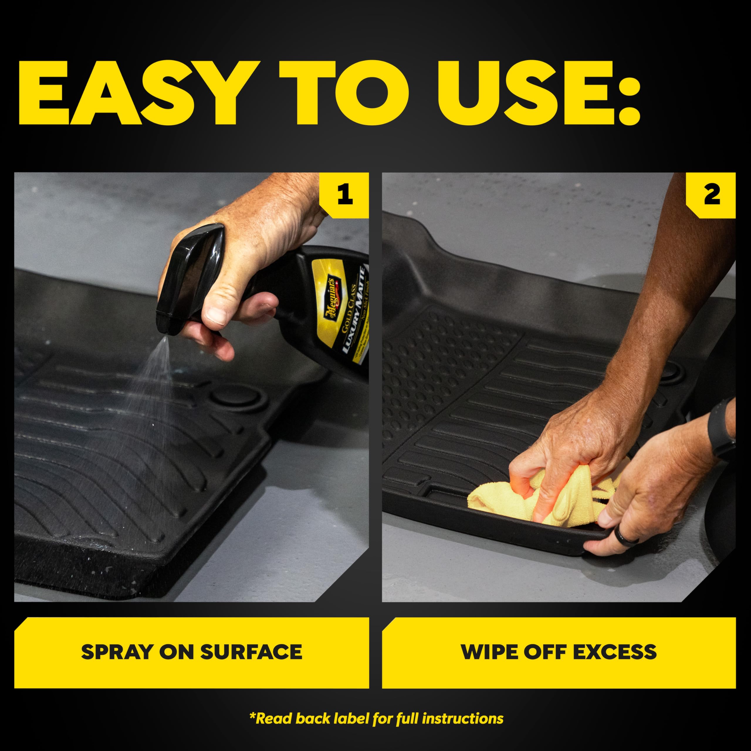 Meguiar's Gold Class Luxury Matte protects leather seats with a non-greasy feel.