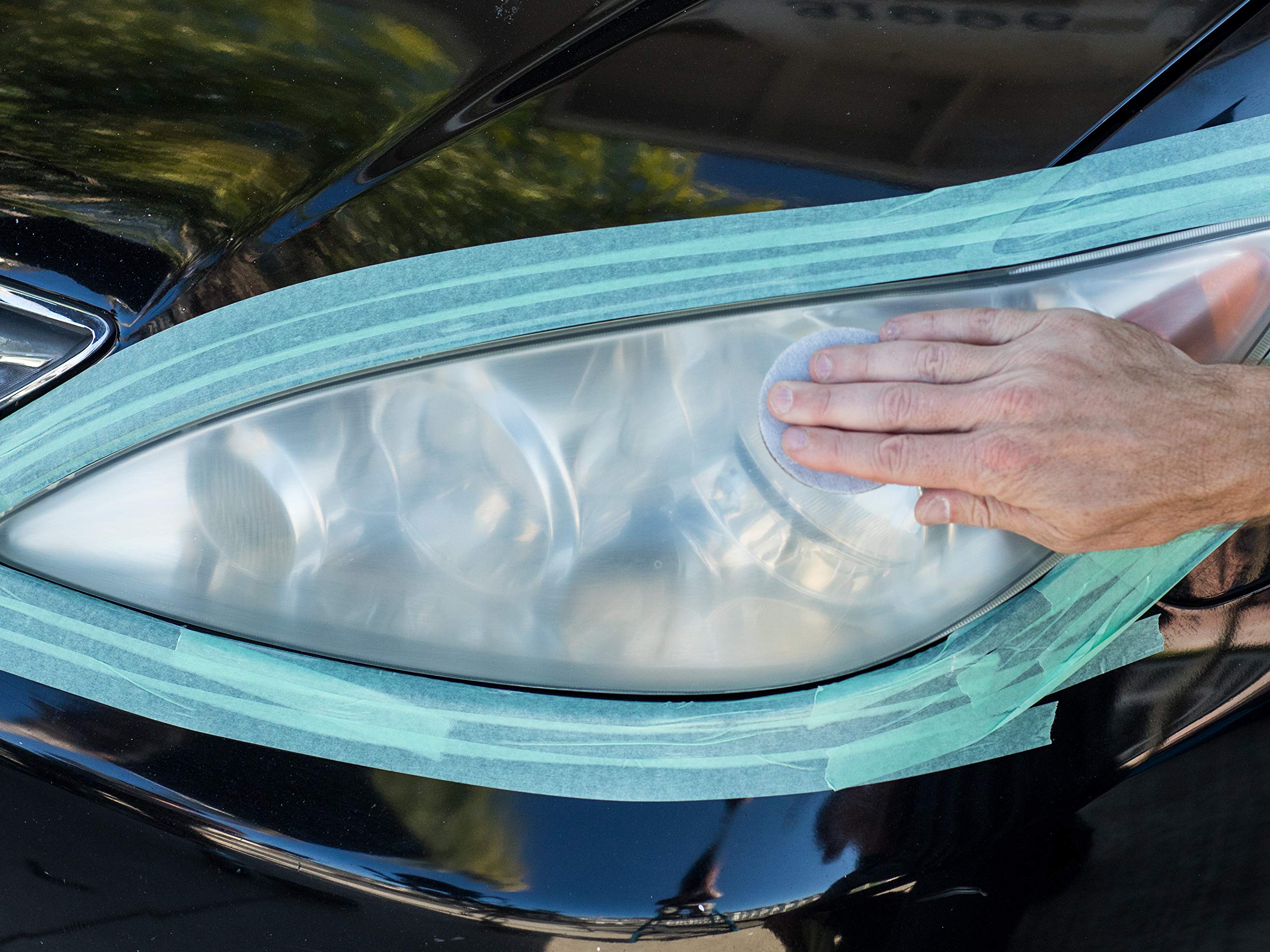 After clear headlight glow with enhanced visibility