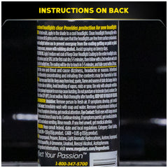Easy-to-use spray coat covers headlights evenly for lasting clarity