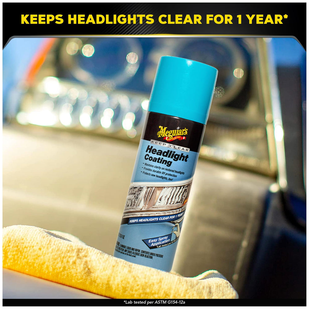 Meguiar's headlight coating preserves a like-new appearance with a durable protective layer