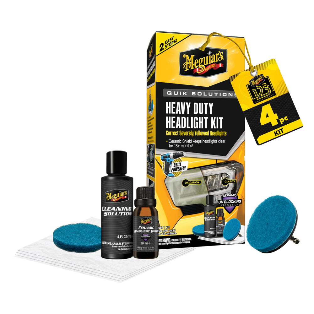 Meguiar's heavy duty headlight kit drill backplate attachment for restoration