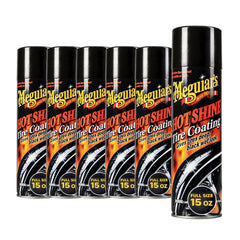Meguiar's Hot Shine High Gloss Tire Coating six-pack coats tires for a deep black, high-gloss look.